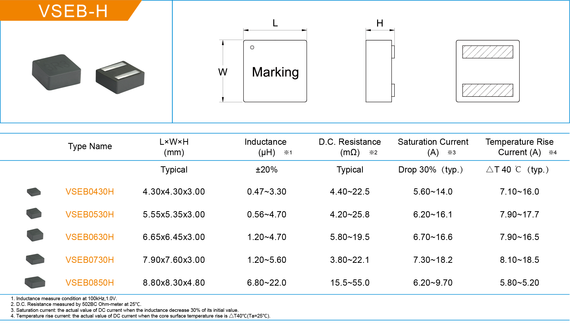 【新品速递】高可靠性 车规级热压一体成型电感VSEB-H系列 【新品速递】高可靠性 车规级热压一体成型电感VSEB-H系列